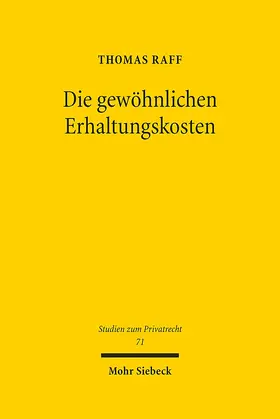 Raff |  Die gewöhnlichen Erhaltungskosten | eBook | Sack Fachmedien