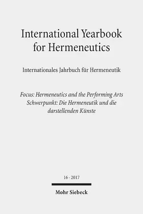 Figal / Zimmermann |  International Yearbook for Hermeneutics / Internationales Jahrbuch für Hermeneutik | Buch |  Sack Fachmedien