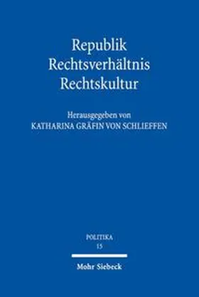 Schlieffen / Dreier / Morlok |  Republik - Rechtsverhältnis - Rechtskultur | Buch |  Sack Fachmedien