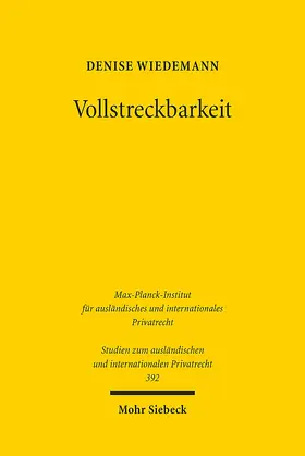 Wiedemann |  Vollstreckbarkeit | Buch |  Sack Fachmedien