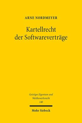 Nordmeyer | Nordmeyer, A: Kartellrecht der Softwareverträge | Buch | 978-3-16-155525-1 | sack.de