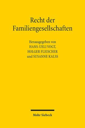 Vogt / Fleischer / Kalss |  Recht der Familiengesellschaften | Buch |  Sack Fachmedien