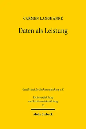 Langhanke |  Daten als Leistung | Buch |  Sack Fachmedien