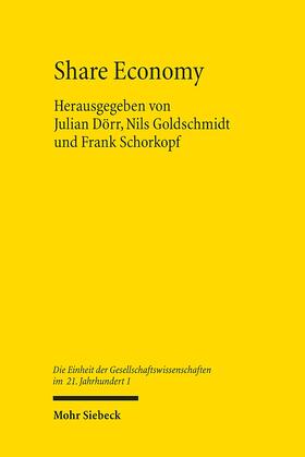 Dörr / Goldschmidt / Schorkopf | Share Economy | Buch | 978-3-16-155685-2 | sack.de