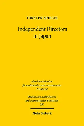 Spiegel |  Independent Directors in Japan | eBook | Sack Fachmedien
