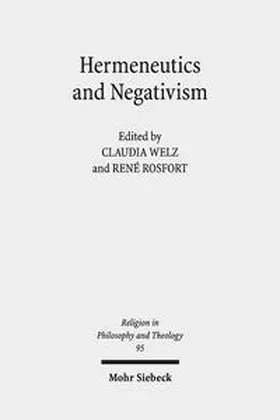 Welz / Rosfort |  Hermeneutics and Negativism | Buch |  Sack Fachmedien