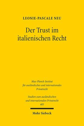 Neu | Der Trust im italienischen Recht | E-Book | sack.de