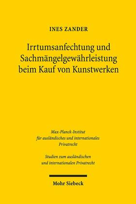 Zander | Zander, I: Irrtumsanfechtung und Sachmängelgewährleistung | Buch | 978-3-16-155798-9 | sack.de