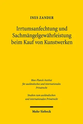 Zander |  Irrtumsanfechtung und Sachmängelgewährleistung beim Kauf von Kunstwerken | eBook | Sack Fachmedien