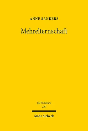 Sanders |  Mehrelternschaft | eBook | Sack Fachmedien