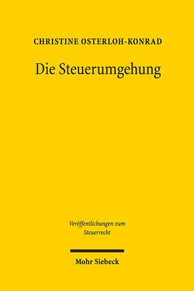 Osterloh-Konrad |  Die Steuerumgehung | Buch |  Sack Fachmedien
