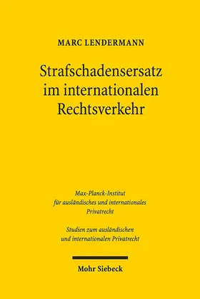 Lendermann | Strafschadensersatz im internationalen Rechtsverkehr | E-Book | www.sack.de