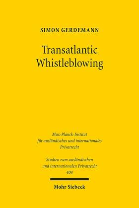 Gerdemann |  Transatlantic Whistleblowing | Buch |  Sack Fachmedien
