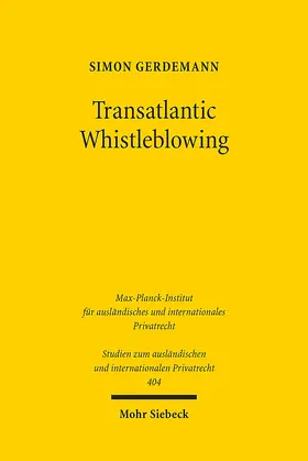 Gerdemann |  Transatlantic Whistleblowing | eBook | Sack Fachmedien