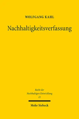 Kahl |  Nachhaltigkeitsverfassung | eBook | Sack Fachmedien