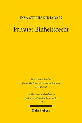 Jarass | Privates Einheitsrecht | Buch | 978-3-16-156131-3 | sack.de