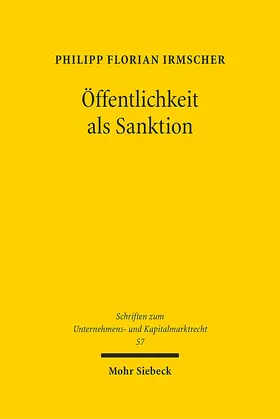 Irmscher |  Öffentlichkeit als Sanktion | Buch |  Sack Fachmedien