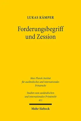 Kämper |  Forderungsbegriff und Zession | eBook | Sack Fachmedien