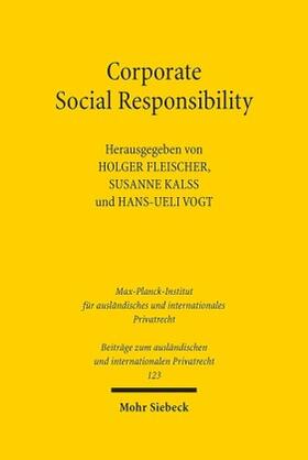 Fleischer / Kalss / Vogt | Corporate Social Responsibility | Buch | 978-3-16-156211-2 | sack.de