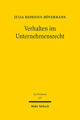 Redenius-Hövermann |  Verhalten im Unternehmensrecht | eBook | Sack Fachmedien