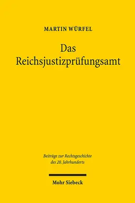 Würfel |  Das Reichsjustizprüfungsamt | eBook | Sack Fachmedien