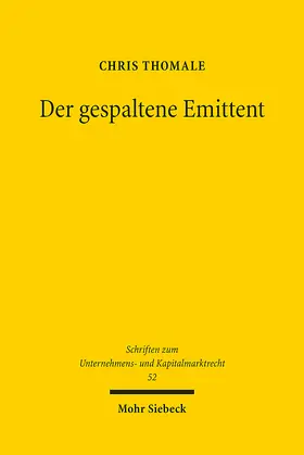 Thomale |  Der gespaltene Emittent | eBook | Sack Fachmedien