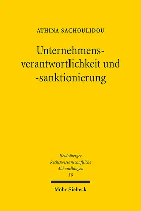 Sachoulidou |  Unternehmensverantwortlichkeit und -sanktionierung | eBook | Sack Fachmedien