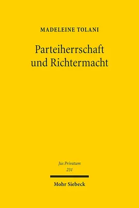 Tolani |  Parteiherrschaft und Richtermacht | Buch |  Sack Fachmedien