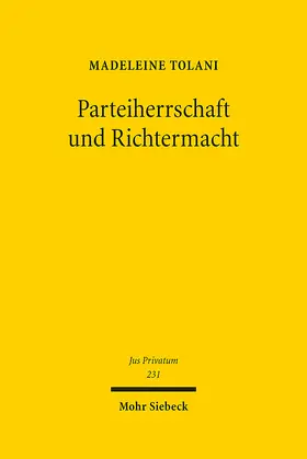 Tolani |  Parteiherrschaft und Richtermacht | eBook | Sack Fachmedien
