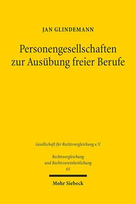 Glindemann | Glindemann, J: Personengesellschaften zur Ausübung | Buch | 978-3-16-156562-5 | sack.de