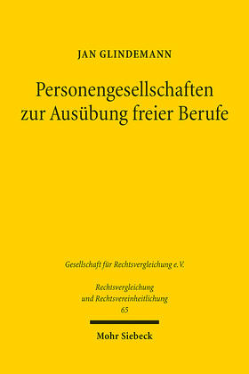 Glindemann | Personengesellschaften zur Ausübung freier Berufe | E-Book | sack.de