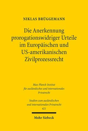 Brüggemann | Brüggemann, N: Anerkennung prorogationswidriger Urteile im E | Buch | 978-3-16-156683-7 | sack.de