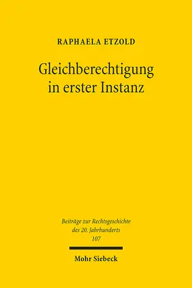 Etzold |  Gleichberechtigung in erster Instanz | eBook | Sack Fachmedien