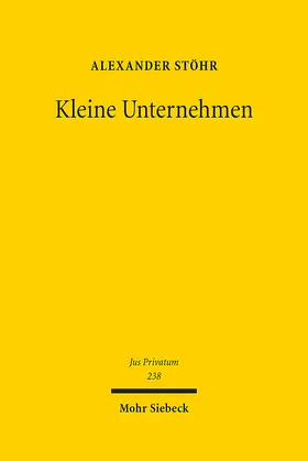 Stöhr |  Kleine Unternehmen | eBook | Sack Fachmedien