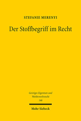 Merenyi | Der Stoffbegriff im Recht | E-Book | sack.de