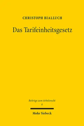 Bialluch |  Das Tarifeinheitsgesetz | eBook | Sack Fachmedien