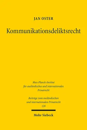 Oster |  Kommunikationsdeliktsrecht | Buch |  Sack Fachmedien