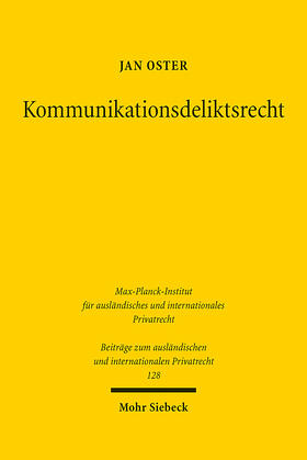 Oster |  Kommunikationsdeliktsrecht | eBook | Sack Fachmedien