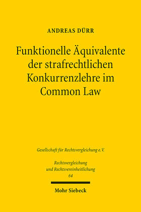 Dürr | Funktionelle Äquivalente der strafrechtlichen Konkurrenzlehre im Common Law | E-Book | sack.de