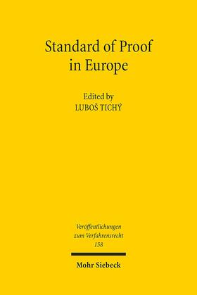 Tichý |  Standard of Proof in Europe | Buch |  Sack Fachmedien