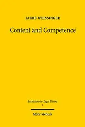 Weissinger | Content and Competence | Buch | 978-3-16-157030-8 | sack.de