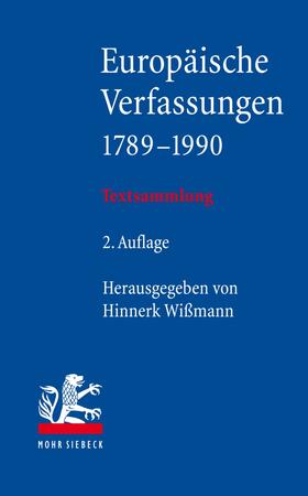 Wißmann | Europäische Verfassungen 1789-1990 | E-Book | sack.de