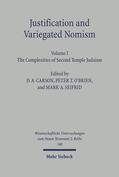 Carson / O Brien / Seifrid |  Justification and Variegated Nomism. Volume I | eBook | Sack Fachmedien
