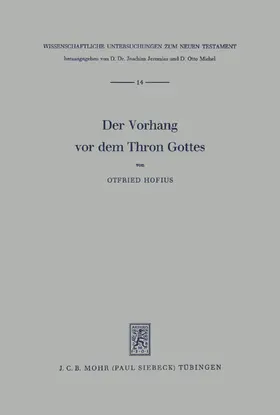 Hofius |  Der Vorhang vor dem Thron Gottes | eBook | Sack Fachmedien