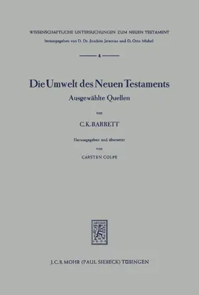 Barrett |  Die Umwelt des Neuen Testaments | eBook | Sack Fachmedien