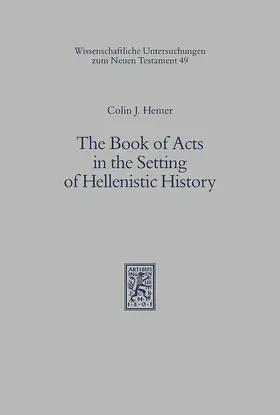 Hemer / Gempf |  The Book of Acts in the Setting of Hellenistic History | eBook | Sack Fachmedien
