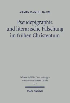 Baum |  Pseudepigraphie und literarische Fälschung im frühen Christentum | eBook | Sack Fachmedien