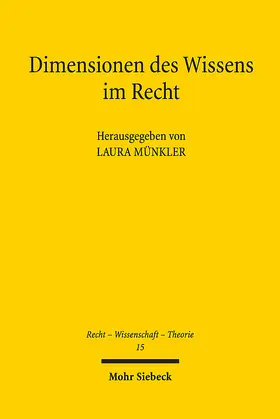 Münkler |  Dimensionen des Wissens im Recht | eBook | Sack Fachmedien