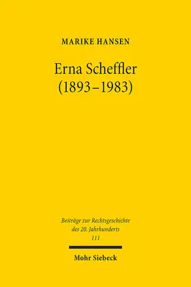 Hansen | Erna Scheffler (1893-1983) | E-Book | sack.de