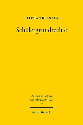 Klenner |  Schülergrundrechte | Buch |  Sack Fachmedien